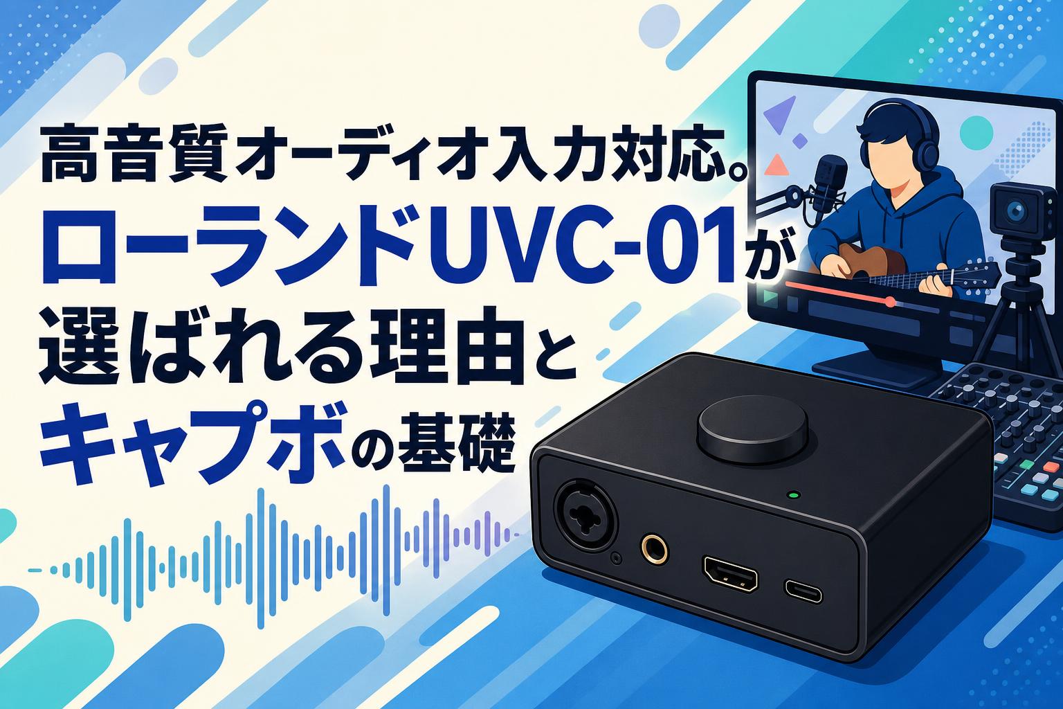 高音質オーディオ入力対応。ローランドUVC-01が選ばれる理由とキャプボの基礎