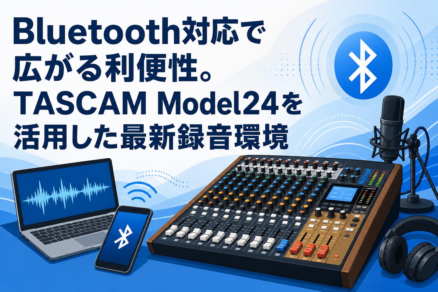 Bluetooth対応で広がる利便性。TASCAM Model24を活用した最新録音環境