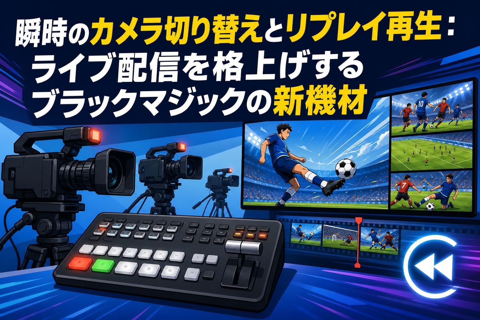 瞬時のカメラ切り替えとリプレイ再生：ライブ配信を格上げするブラックマジックの新機材