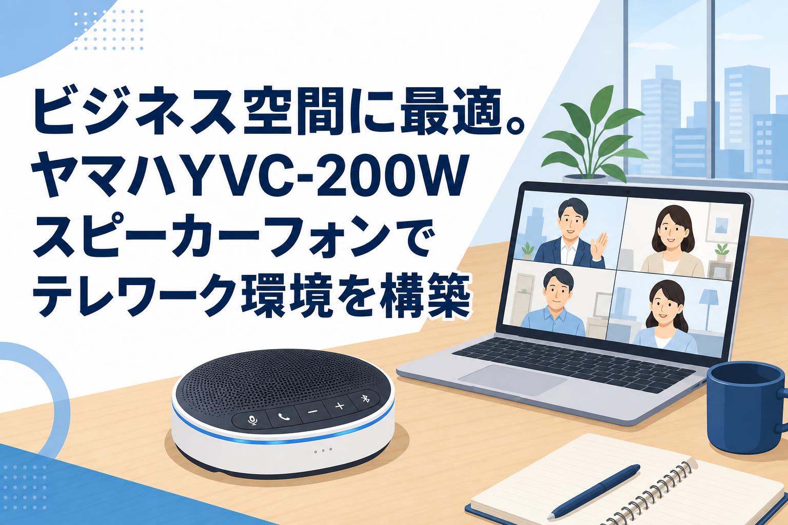 ビジネス空間に最適。ヤマハYVC-200Wスピーカーフォンでテレワーク環境を構築