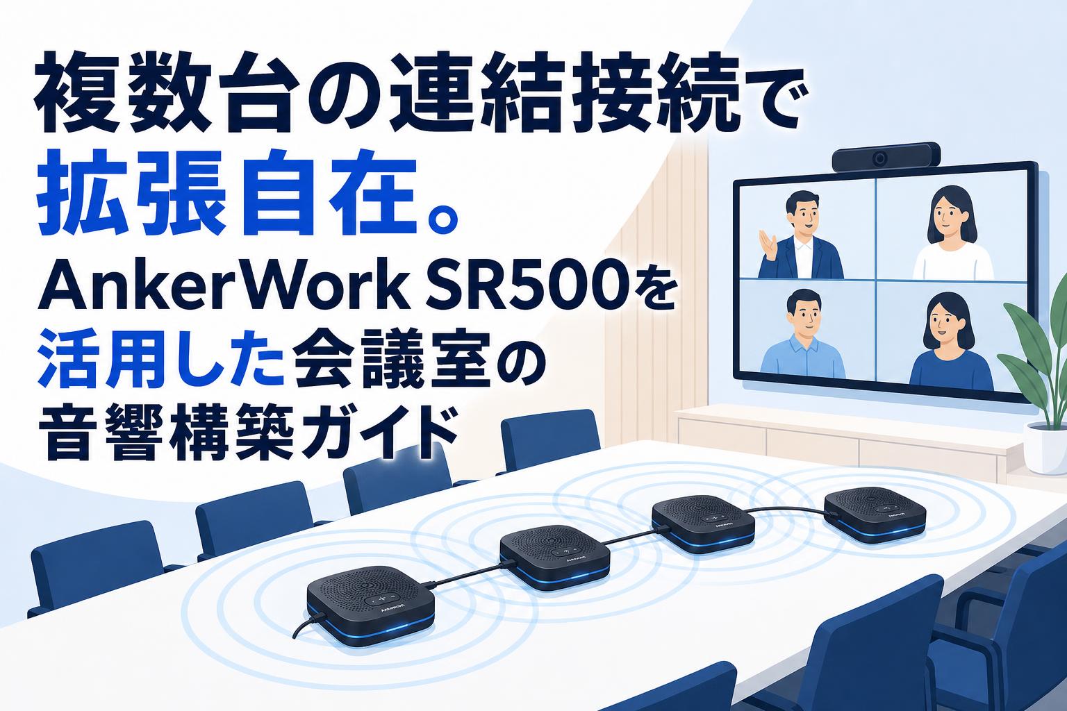 複数台の連結接続で拡張自在。AnkerWork SR500を活用した会議室の音響構築ガイド