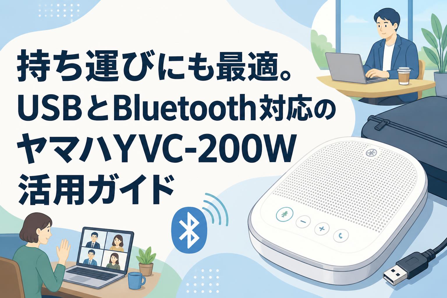 持ち運びにも最適。USBとBluetooth対応のヤマハYVC-200W活用ガイド