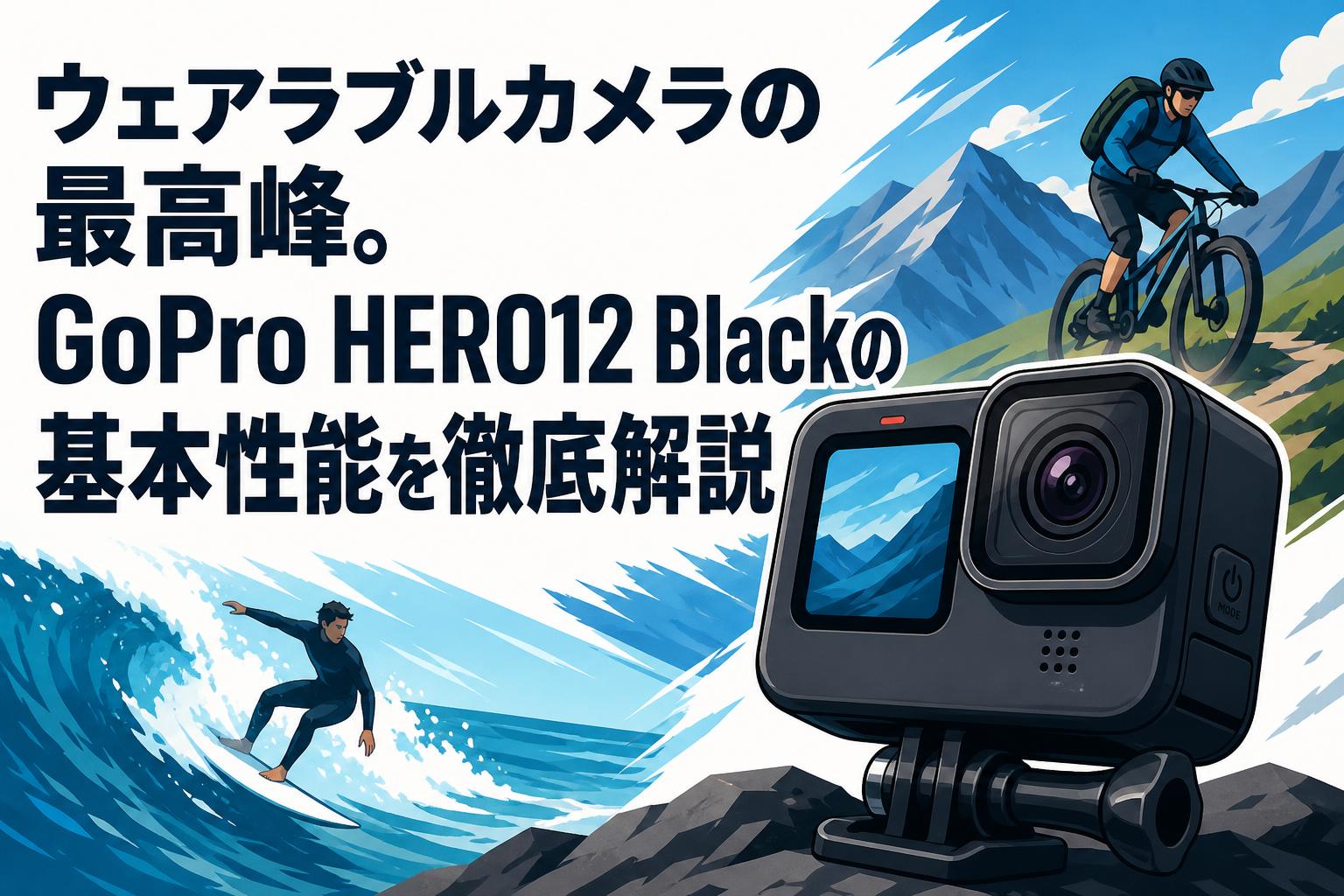 ウェアラブルカメラの最高峰。GoPro HERO12 Blackの基本性能を徹底解説