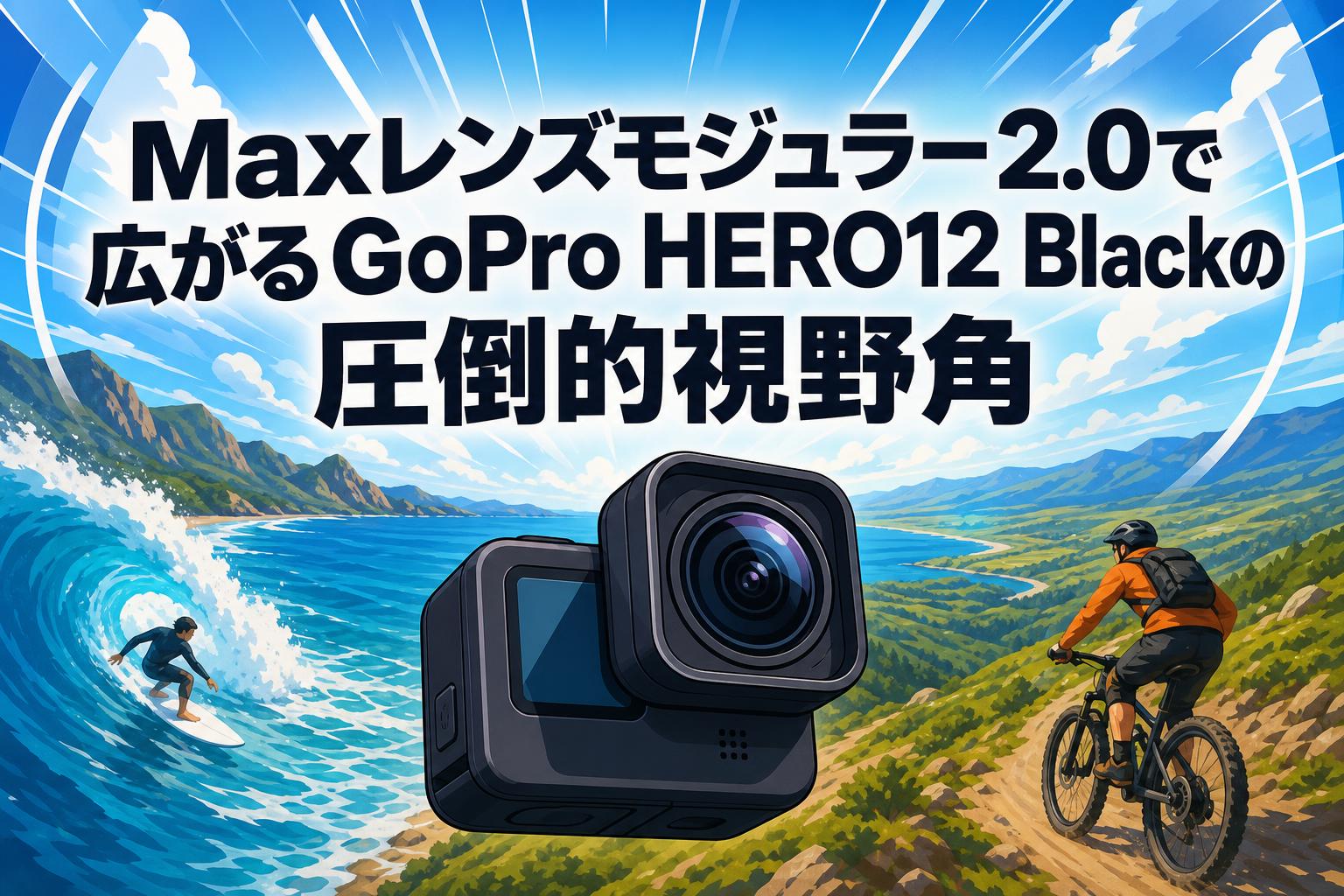 Maxレンズモジュラー2.0で広がるGoPro HERO12 Blackの圧倒的視野角