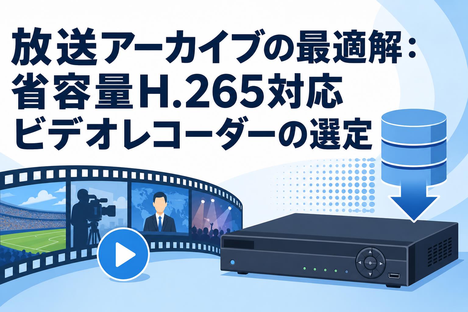 放送アーカイブの最適解：省容量H.265対応ビデオレコーダーの選定