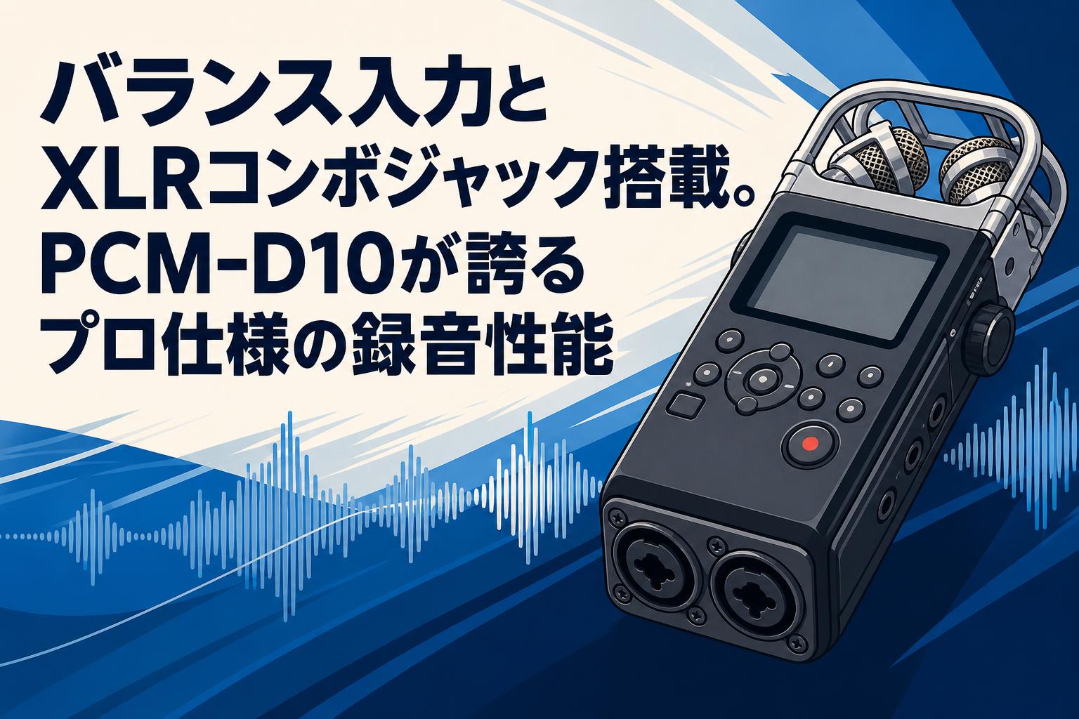 バランス入力とXLRコンボジャック搭載。PCM-D10が誇るプロ仕様の録音性能