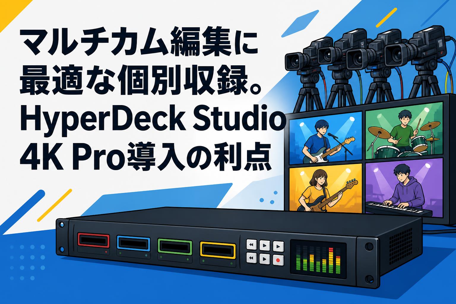 マルチカム編集に最適な個別収録。HyperDeck Studio 4K Pro導入の利点