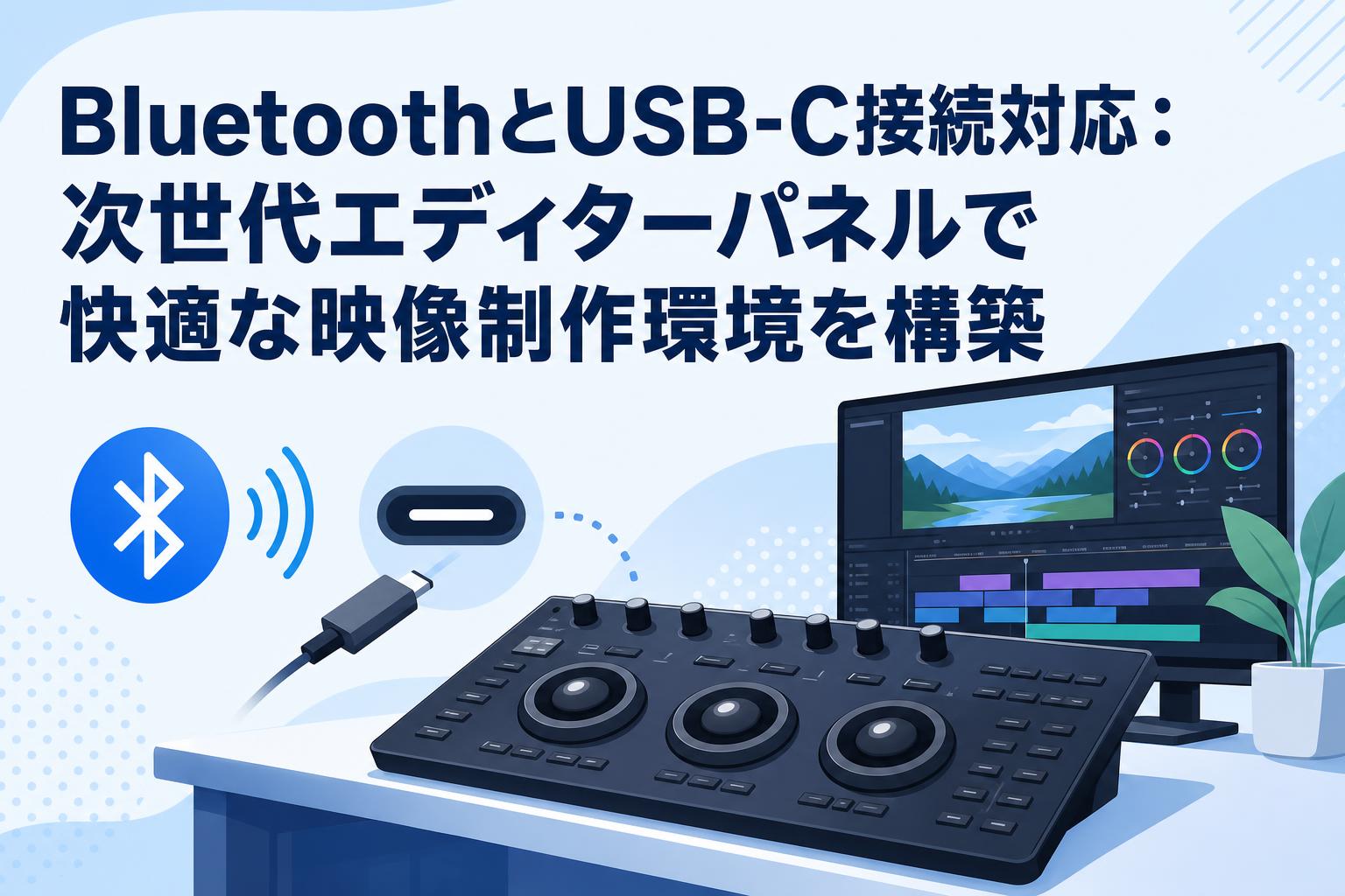 BluetoothとUSB-C接続対応：次世代エディターパネルで快適な映像制作環境を構築
