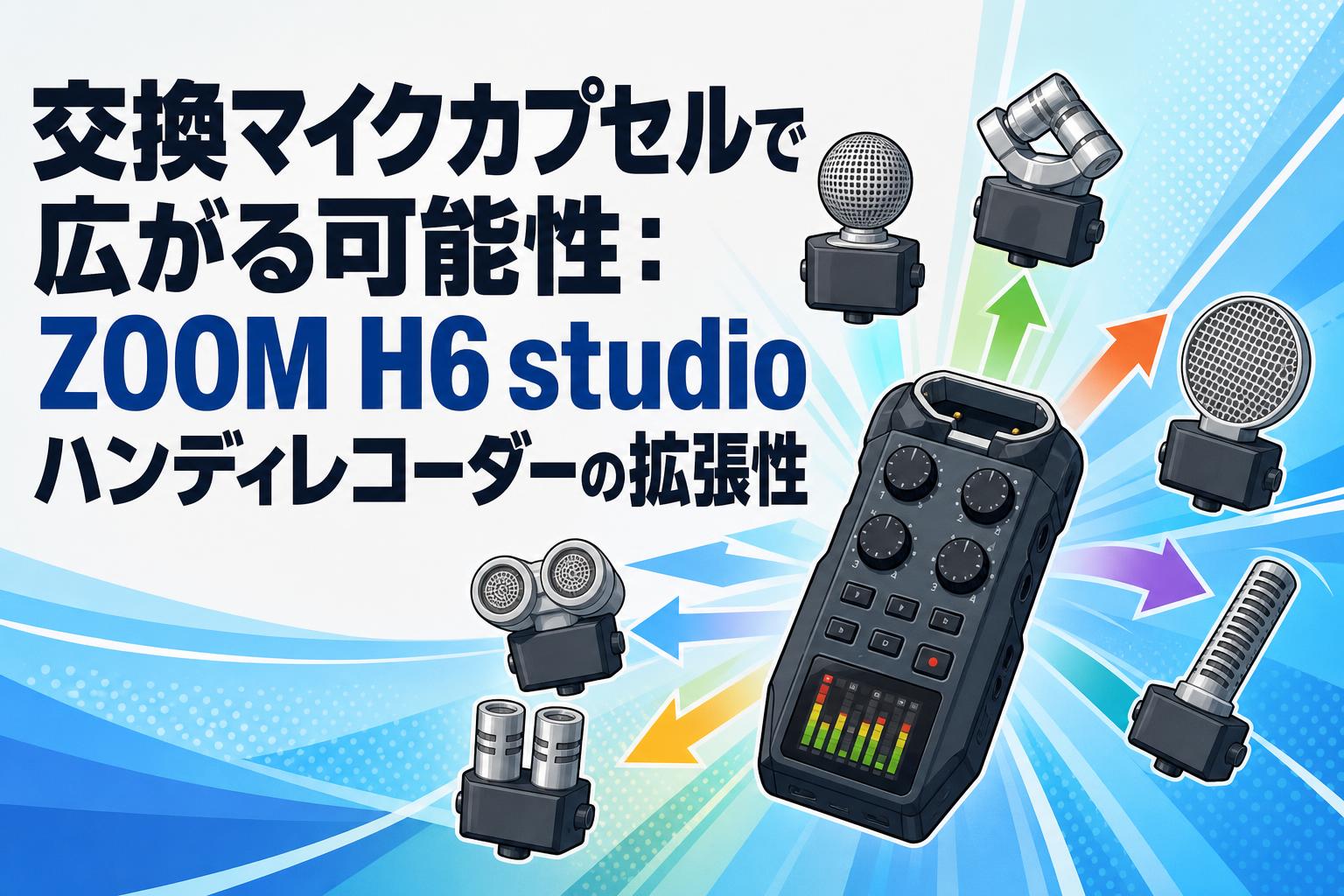 交換マイクカプセルで広がる可能性：ZOOM H6 studioハンディレコーダーの拡張性