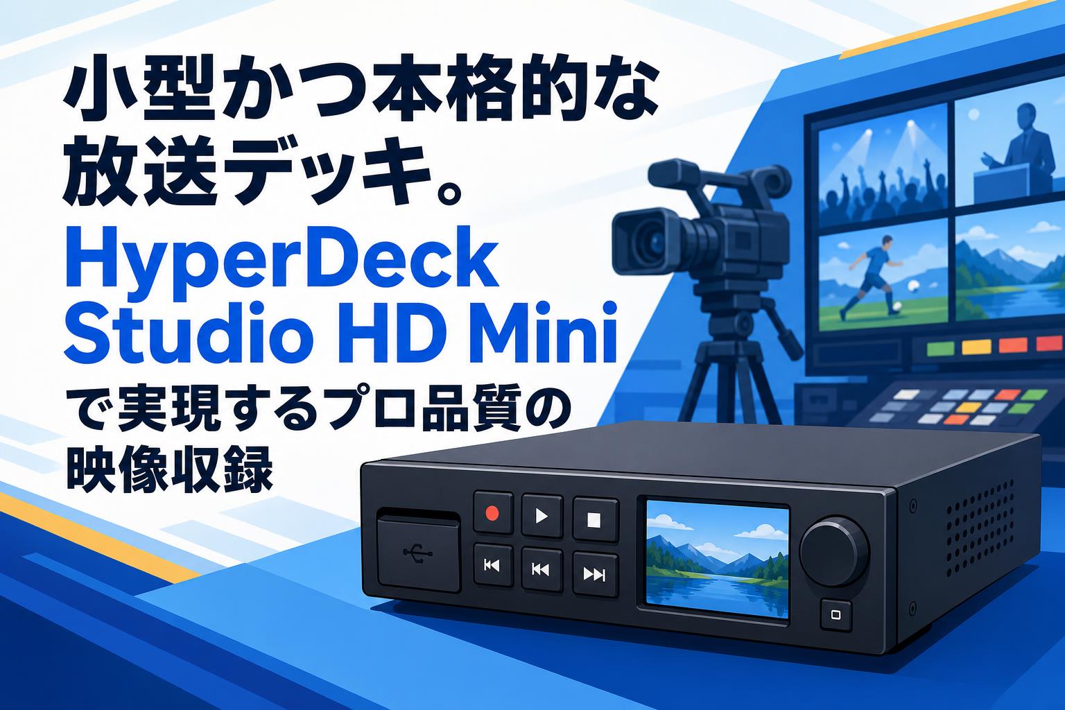 小型かつ本格的な放送デッキ。HyperDeck Studio HD Miniで実現するプロ品質の映像収録