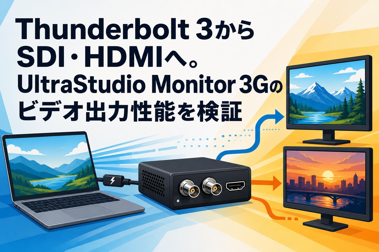 Thunderbolt 3からSDI・HDMIへ。UltraStudio Monitor 3Gのビデオ出力性能を検証