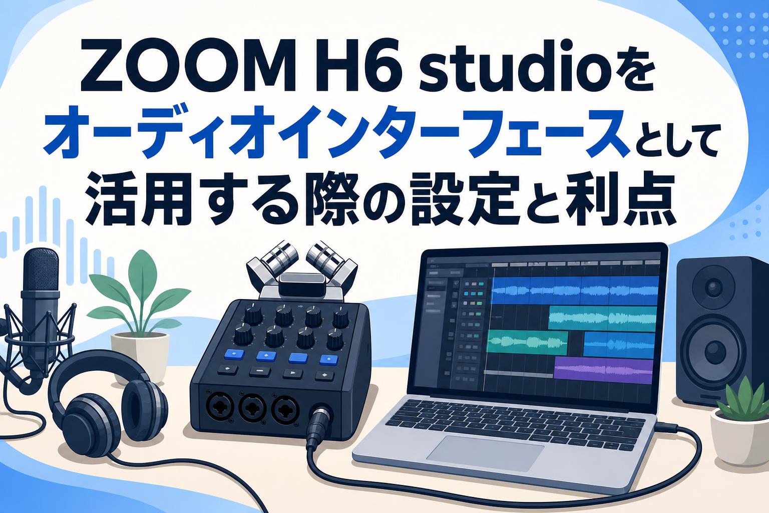 ZOOM H6 studioをオーディオインターフェースとして活用する際の設定と利点