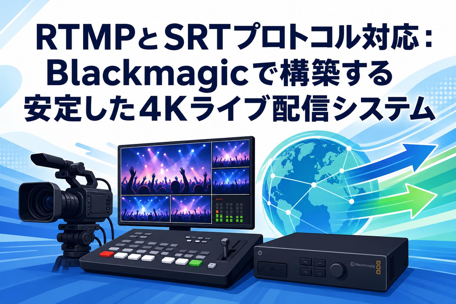 RTMPとSRTプロトコル対応：Blackmagicで構築する安定した4Kライブ配信システム