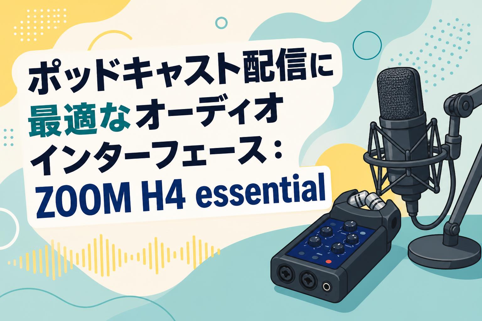 ポッドキャスト配信に最適なオーディオインターフェース：ZOOM H4 essential