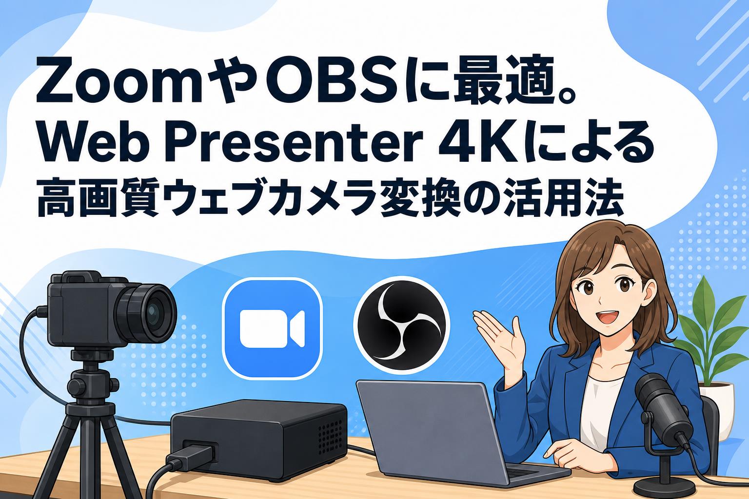 ZoomやOBSに最適。Web Presenter 4Kによる高画質ウェブカメラ変換の活用法