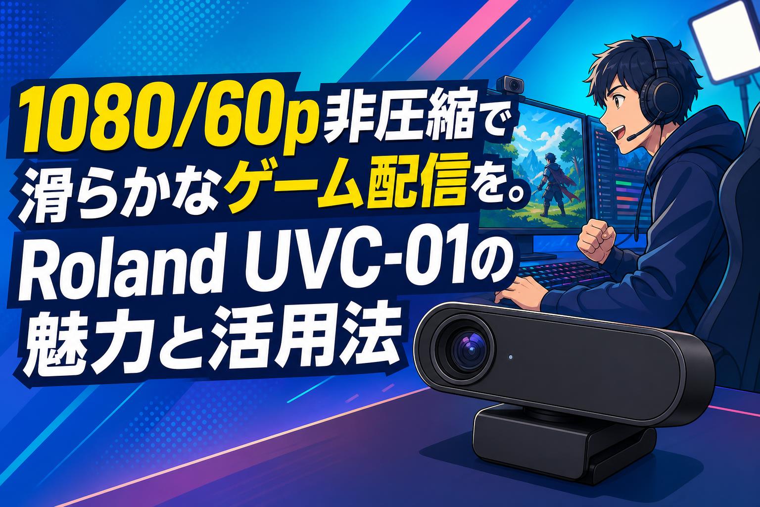 1080/60p非圧縮で滑らかなゲーム配信を。Roland UVC-01の魅力と活用法