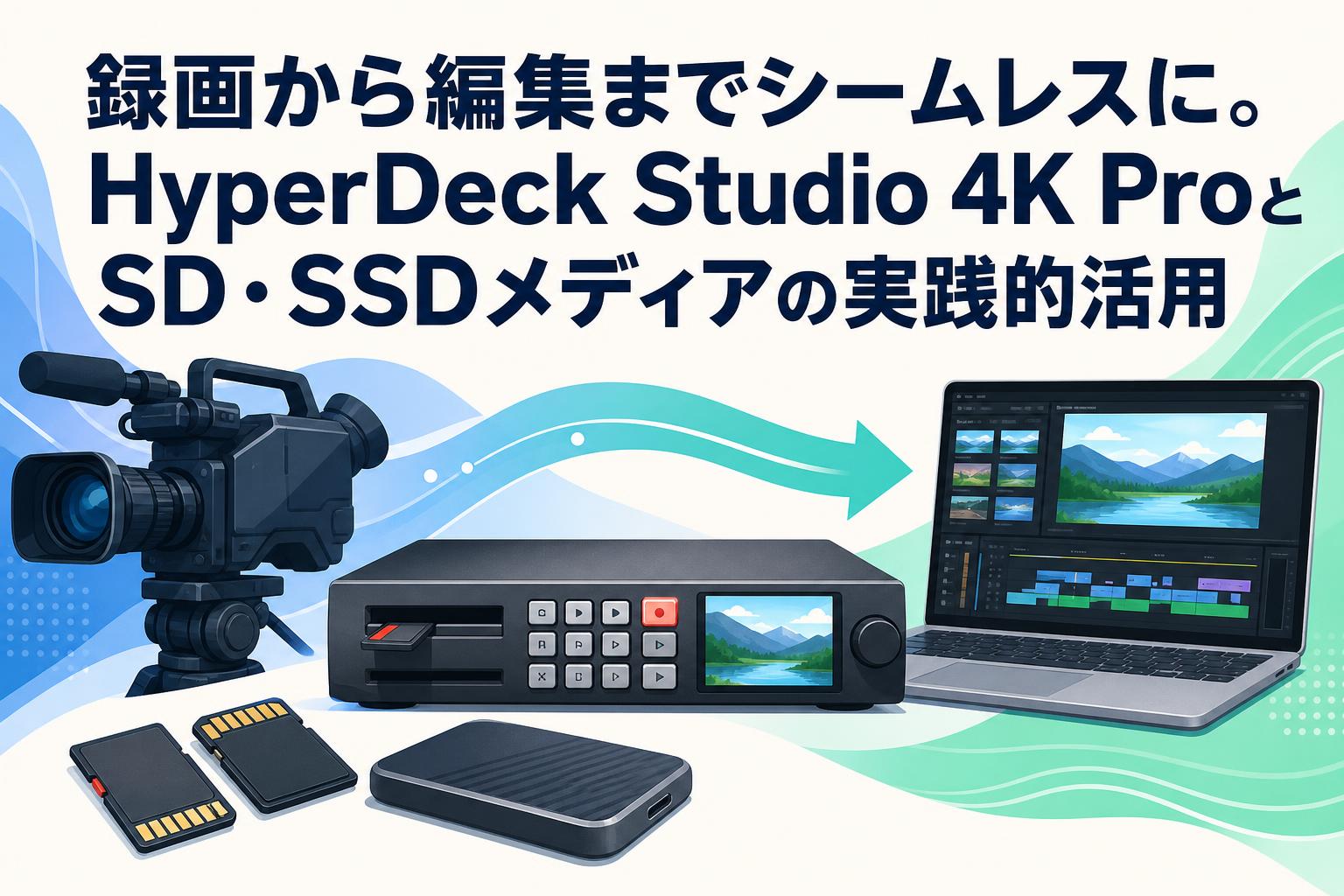 録画から編集までシームレスに。HyperDeck Studio 4K ProとSD・SSDメディアの実践的活用