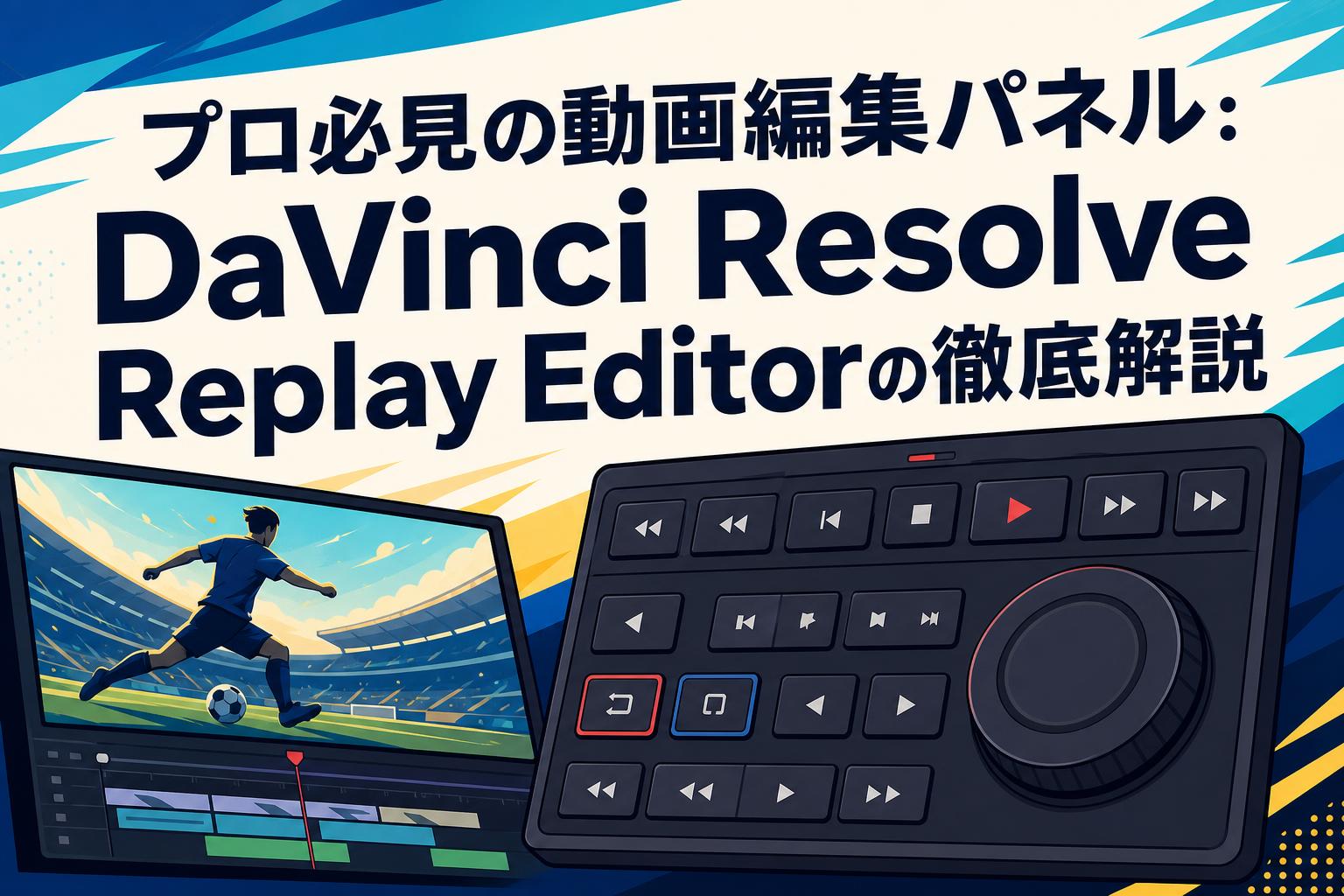 プロ必見の動画編集パネル：DaVinci Resolve Replay Editorの徹底解説