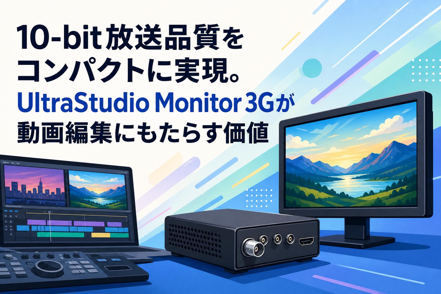 10-bit放送品質をコンパクトに実現。UltraStudio Monitor 3Gが動画編集にもたらす価値