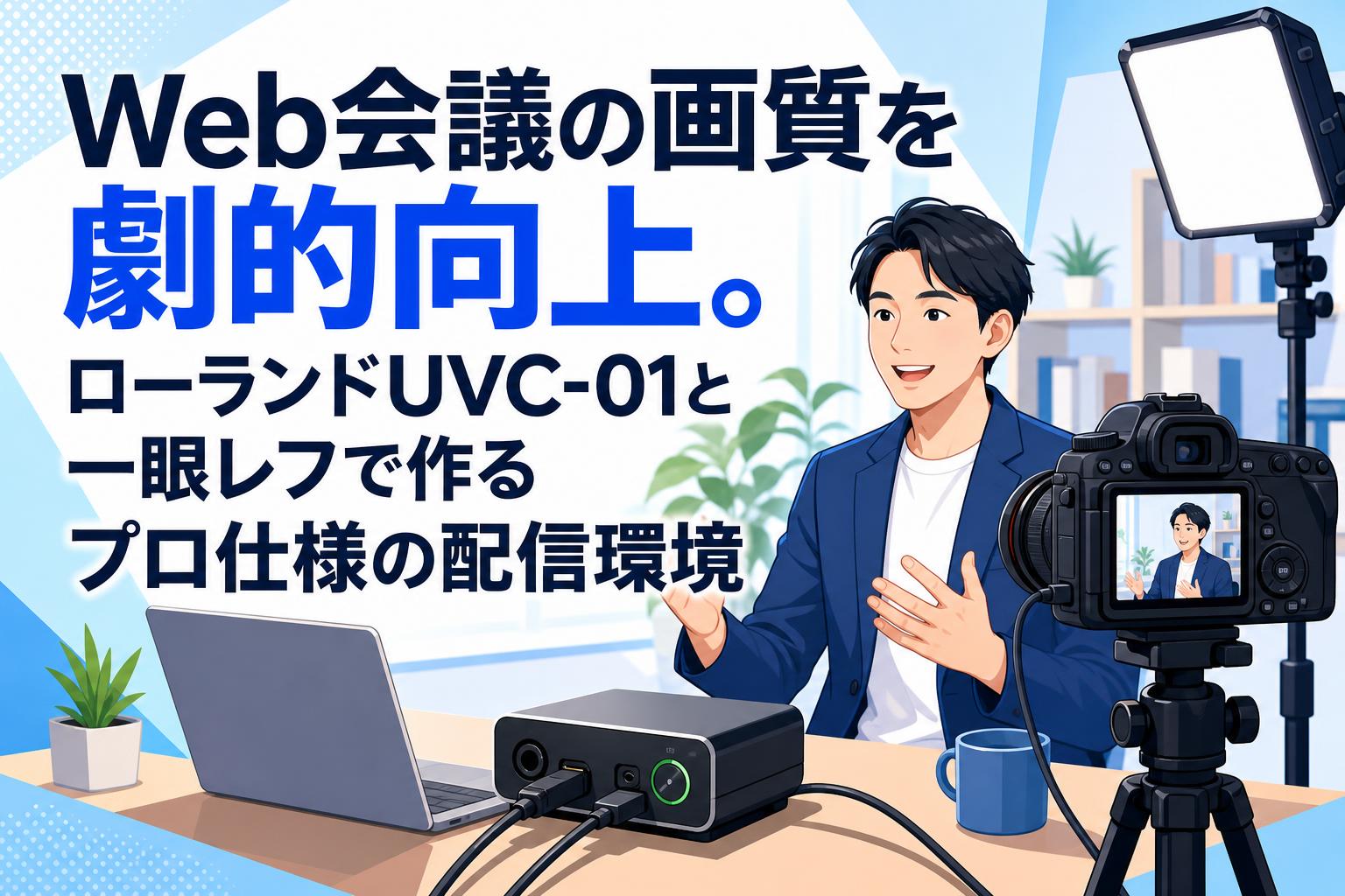 Web会議の画質を劇的向上。ローランドUVC-01と一眼レフで作るプロ仕様の配信環境