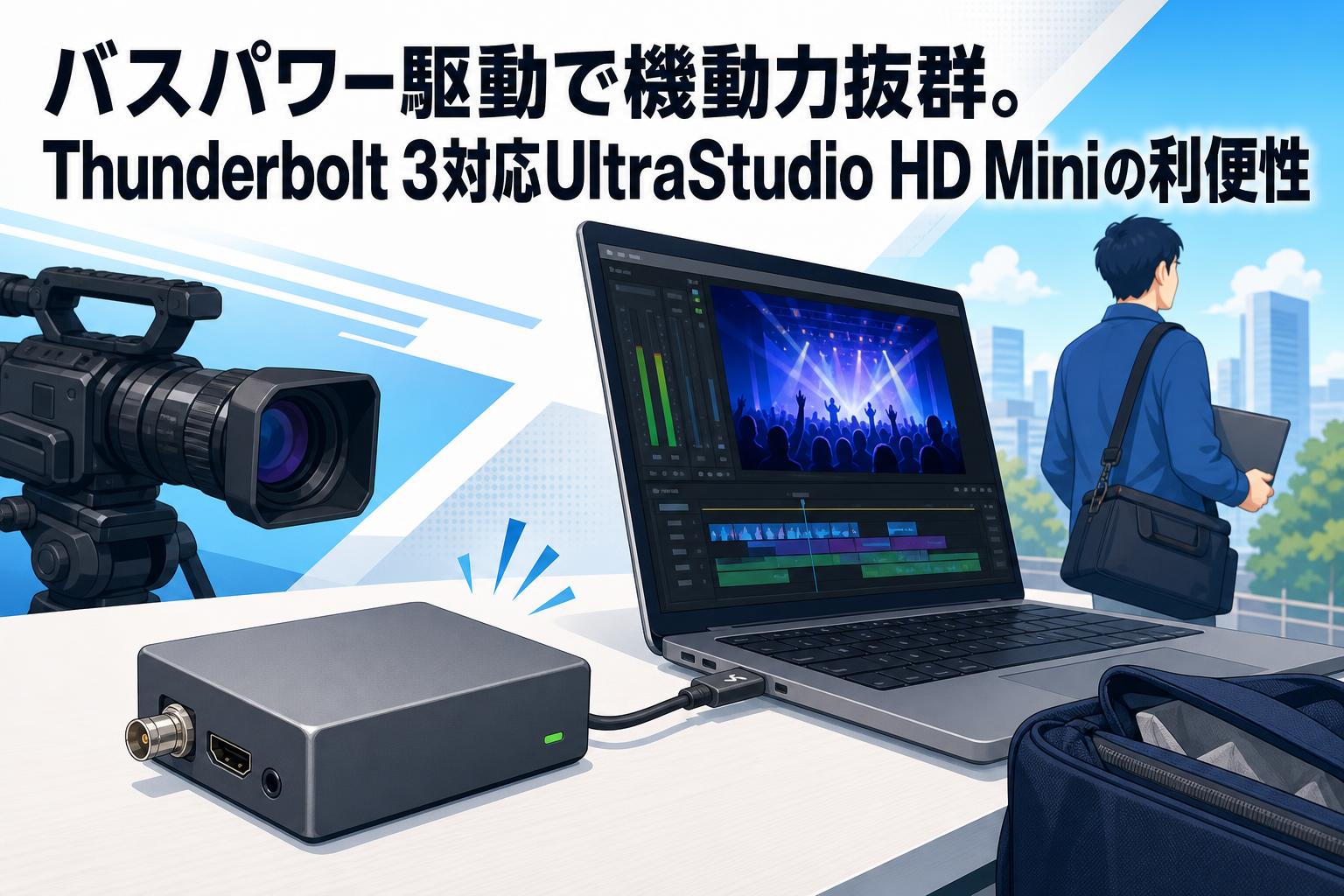 バスパワー駆動で機動力抜群。Thunderbolt 3対応UltraStudio HD Miniの利便性