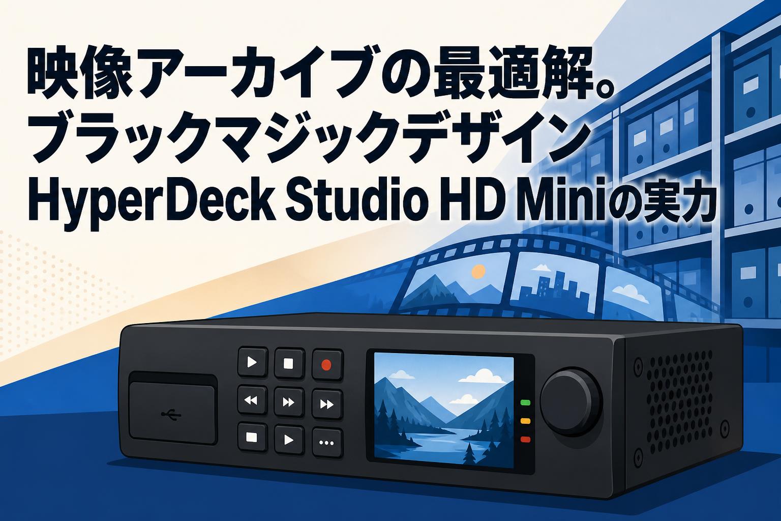 映像アーカイブの最適解。ブラックマジックデザインHyperDeck Studio HD Miniの実力