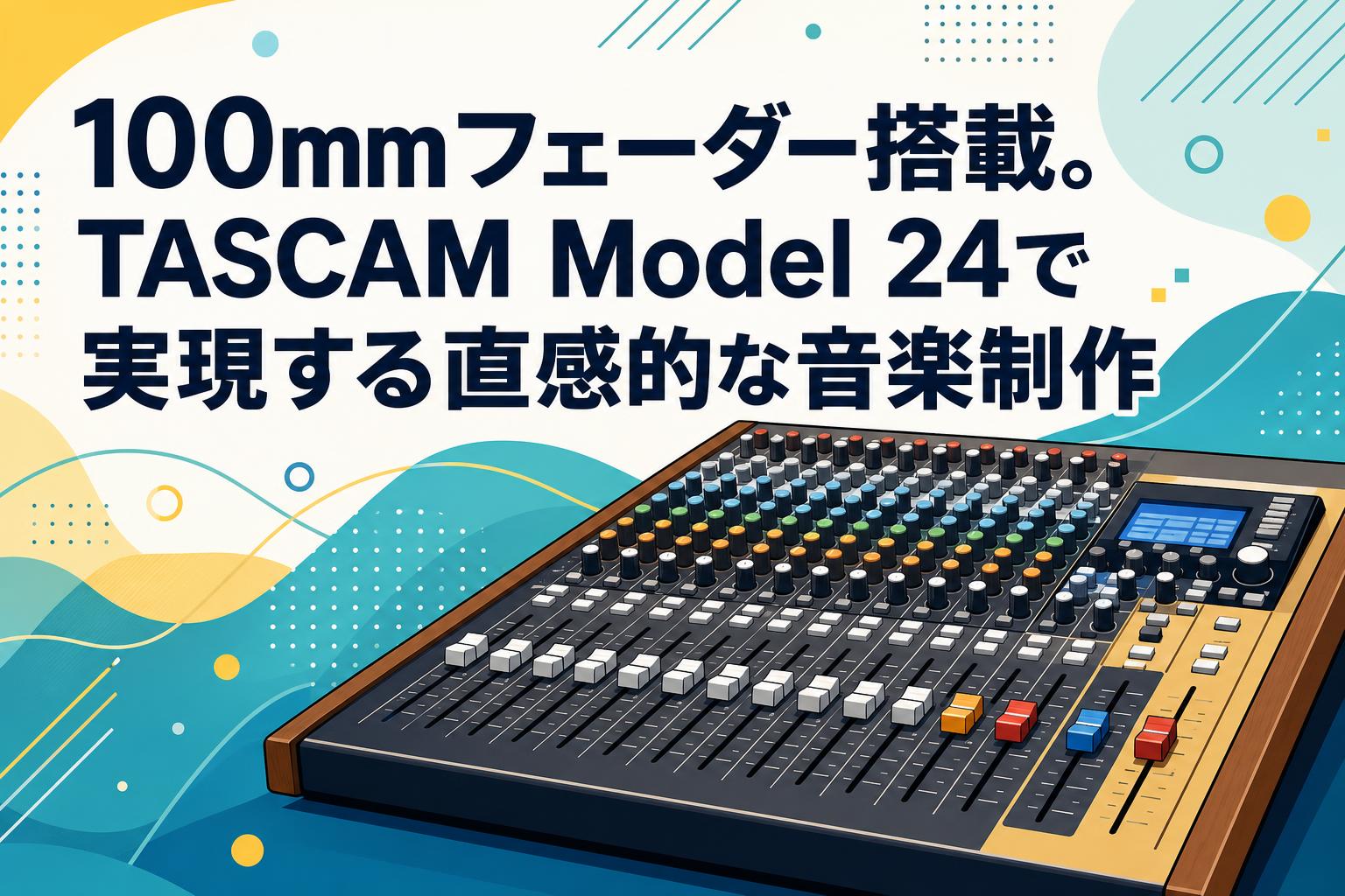 100mmフェーダー搭載。TASCAM Model 24で実現する直感的な音楽制作