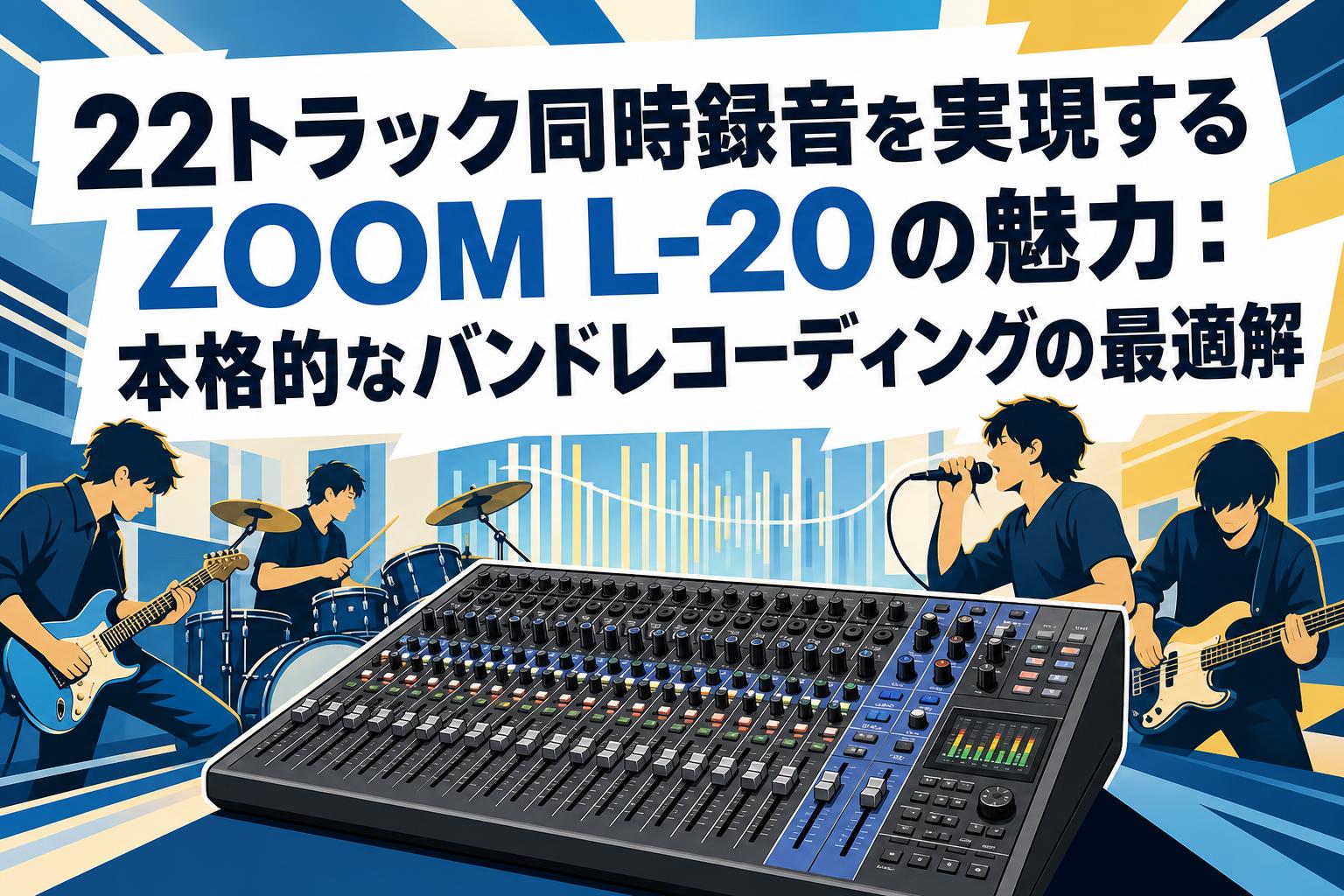 22トラック同時録音を実現するZOOM L-20の魅力：本格的なバンドレコーディングの最適解