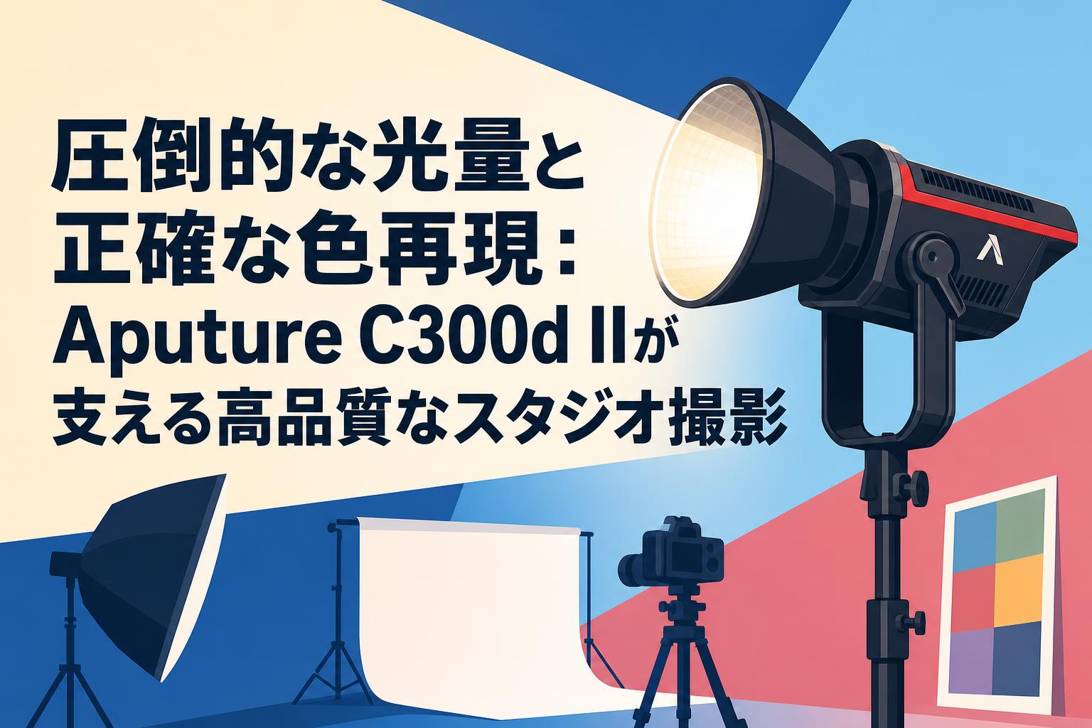 圧倒的な光量と正確な色再現：Aputure C300d IIが支える高品質なスタジオ撮影