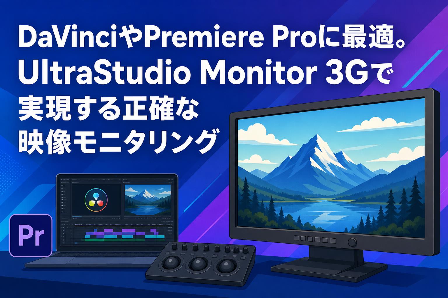 DaVinciやPremiere Proに最適。UltraStudio Monitor 3Gで実現する正確な映像モニタリング