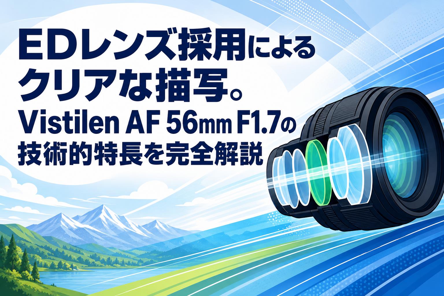 EDレンズ採用によるクリアな描写。Vistilen AF 56mm F1.7の技術的特長を完全解説