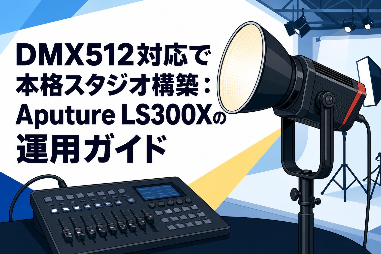 DMX512対応で本格スタジオ構築：Aputure LS300Xの運用ガイド