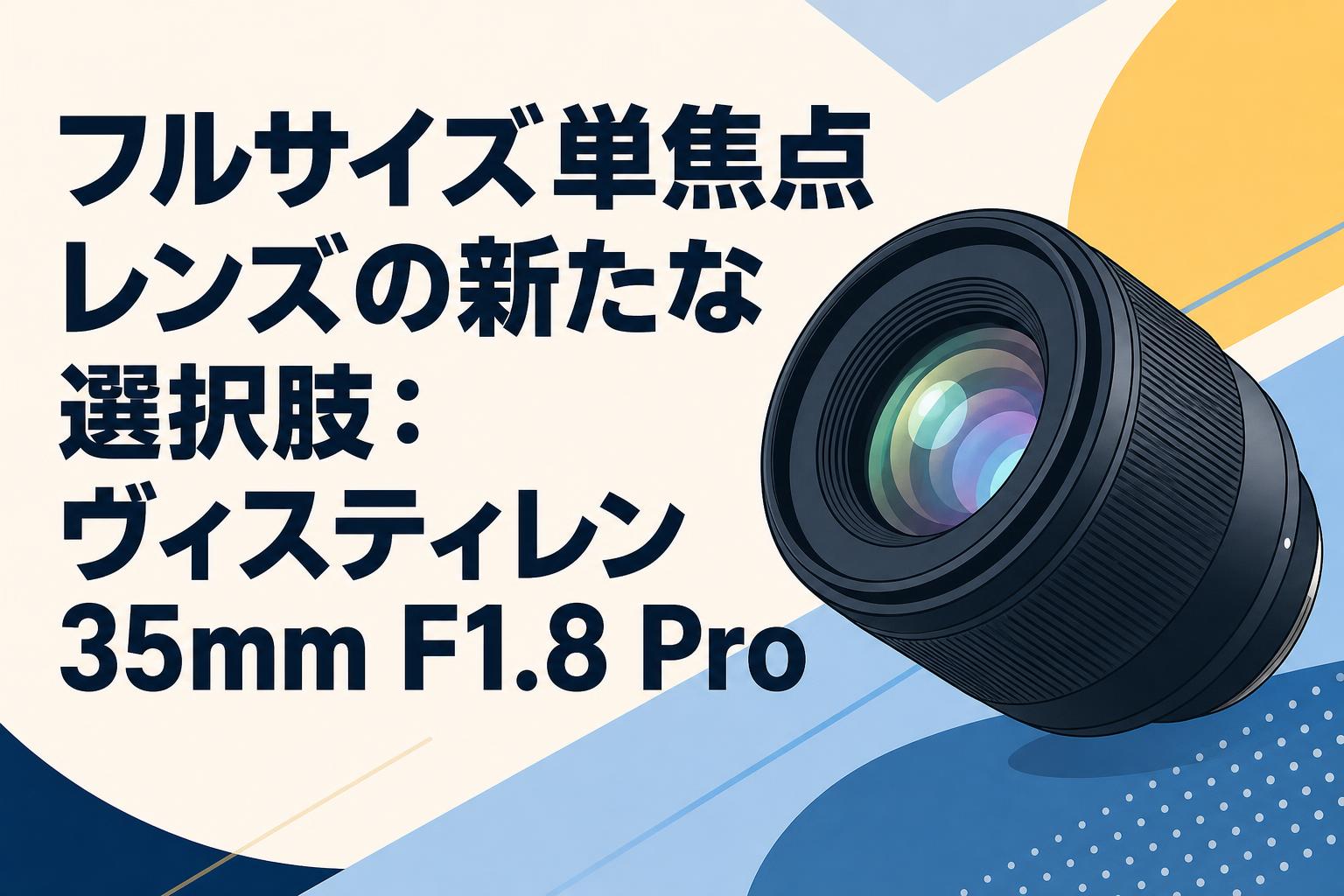 フルサイズ単焦点レンズの新たな選択肢：ヴィスティレン 35mm F1.8 Pro