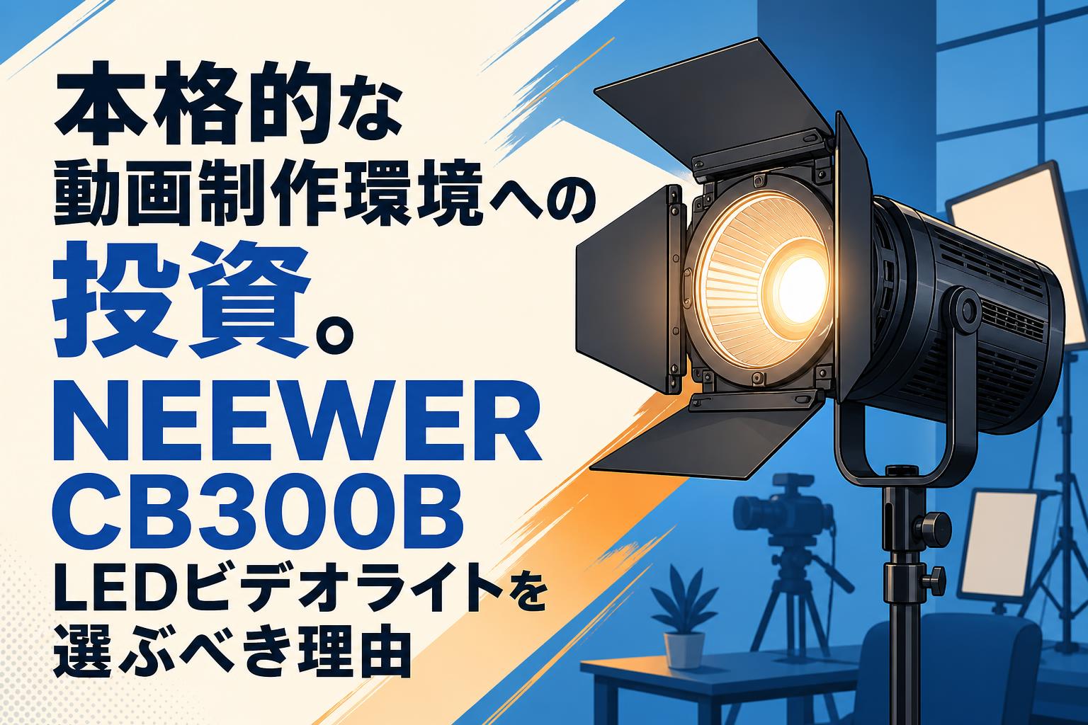 本格的な動画制作環境への投資。NEEWER CB300B LEDビデオライトを選ぶべき理由