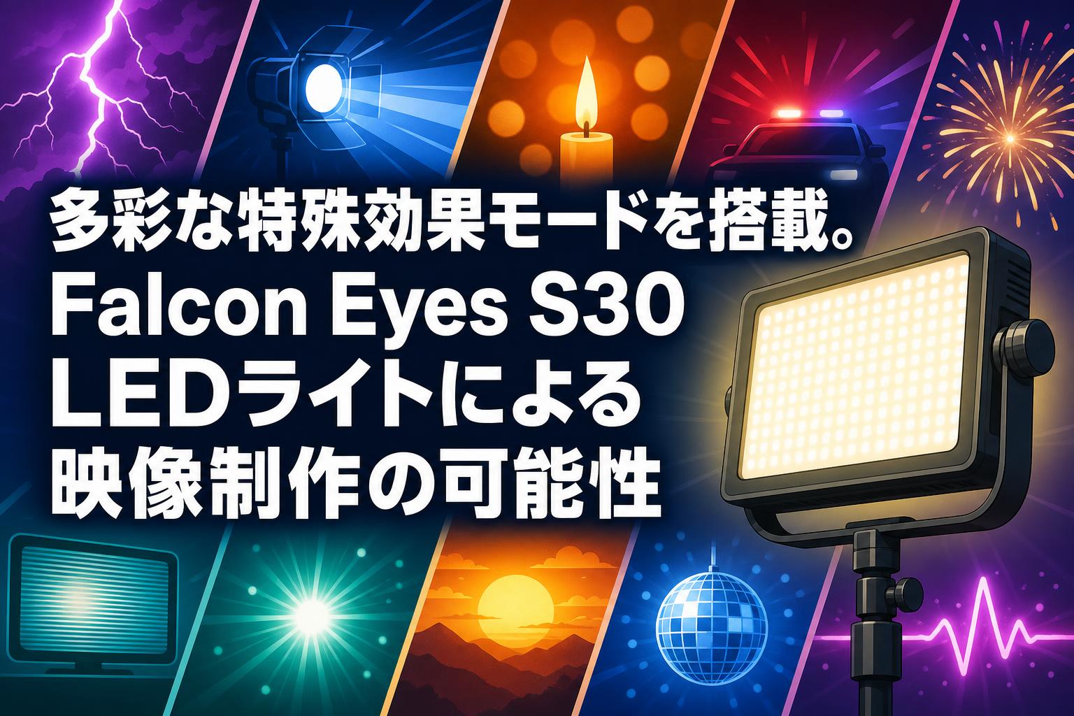 多彩な特殊効果モードを搭載。Falcon Eyes S30 LEDライトによる映像制作の可能性