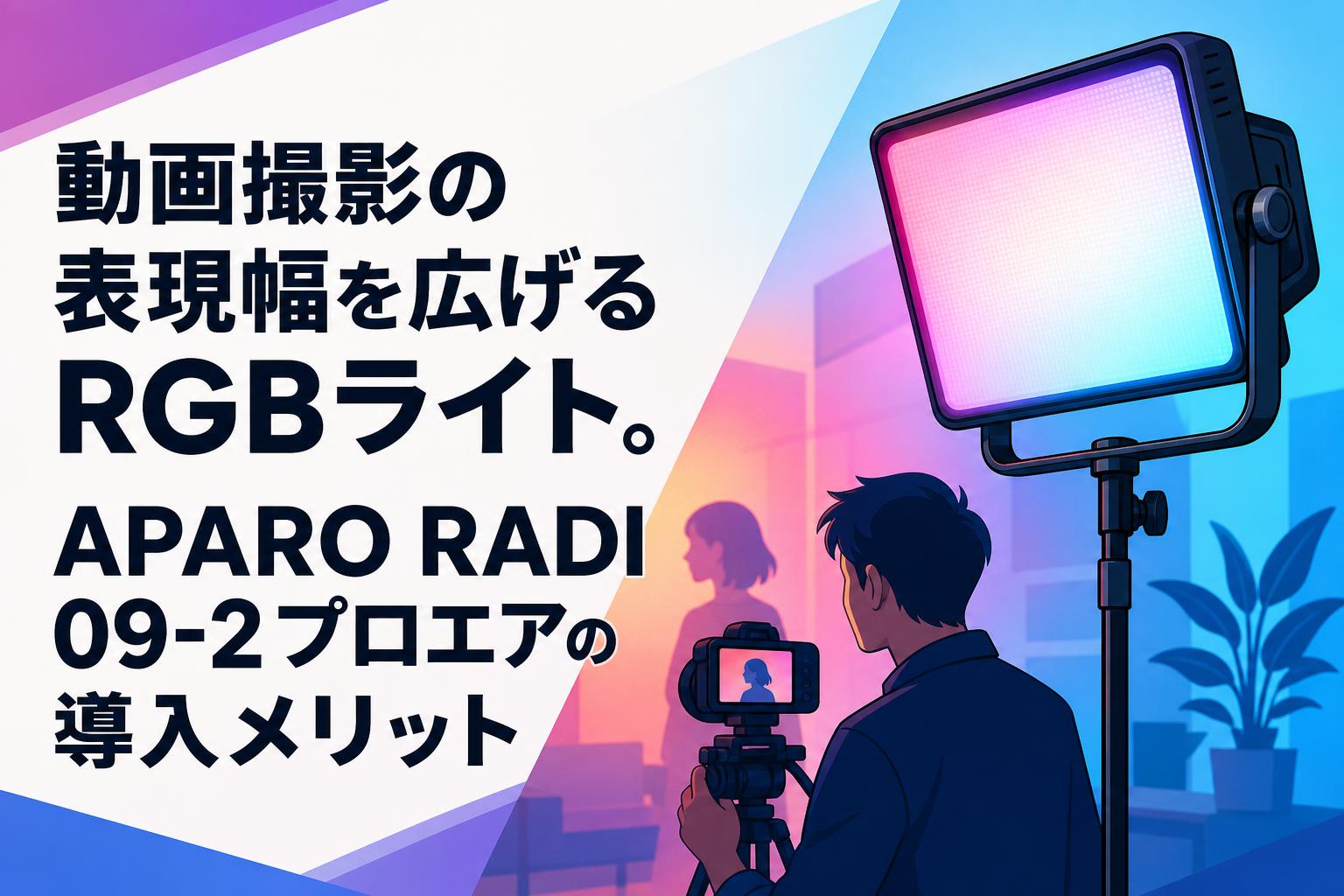 動画撮影の表現幅を広げるRGBライト。APARO RADI 09-2プロエアの導入メリット