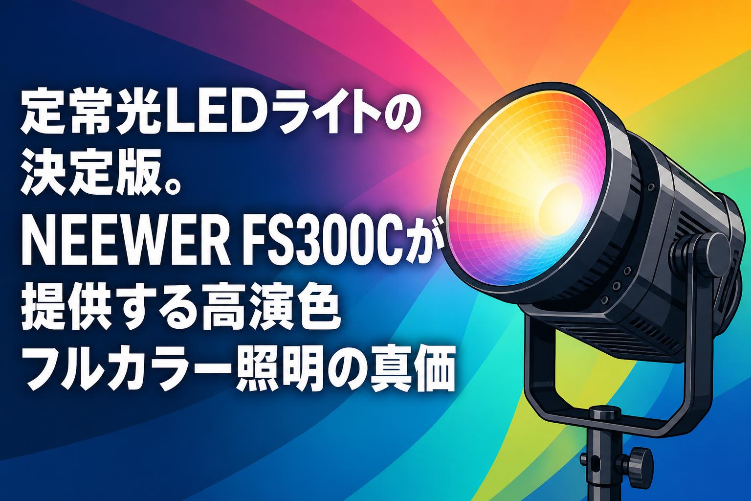 定常光LEDライトの決定版。NEEWER FS300Cが提供する高演色フルカラー照明の真価