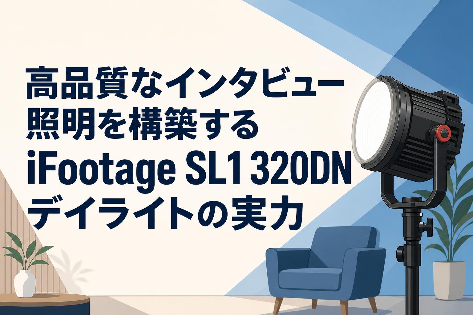 高品質なインタビュー照明を構築するiFootage SL1 320DNデイライトの実力