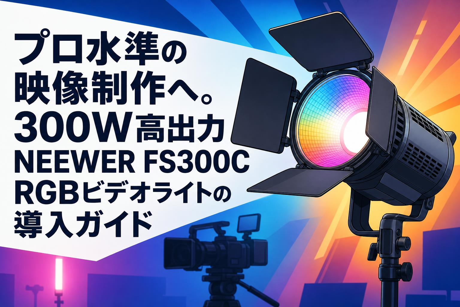 プロ水準の映像制作へ。300W高出力NEEWER FS300C RGBビデオライトの導入ガイド