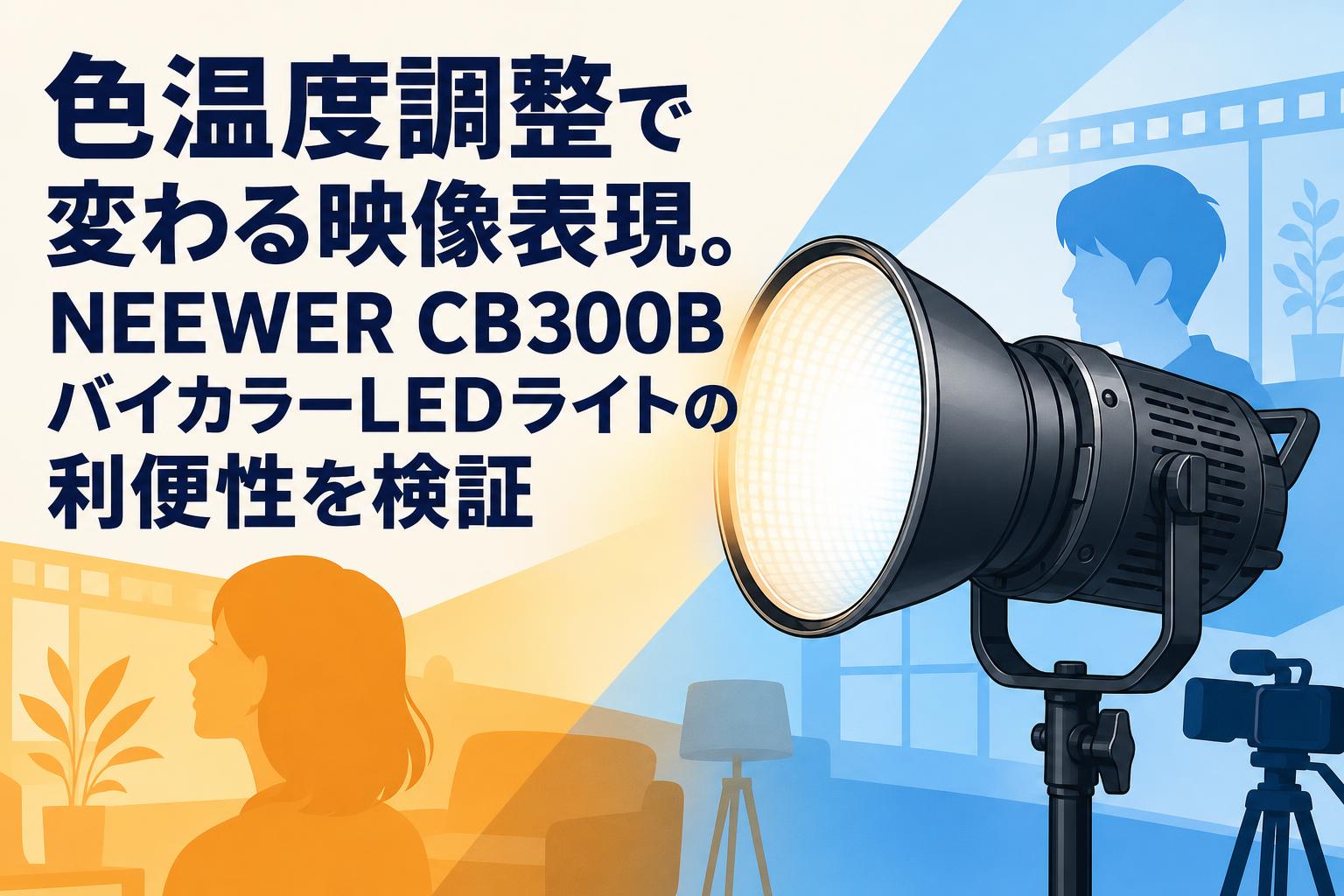 色温度調整で変わる映像表現。NEEWER CB300BバイカラーLEDライトの利便性を検証