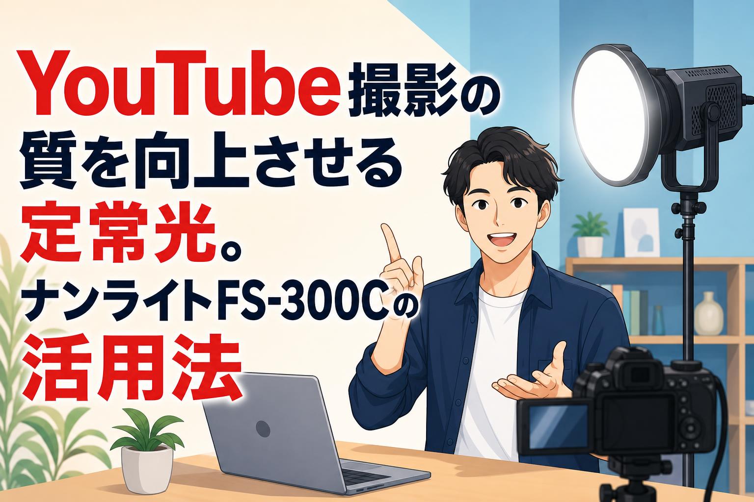 YouTube撮影の質を向上させる定常光。ナンライトFS-300Cの活用法