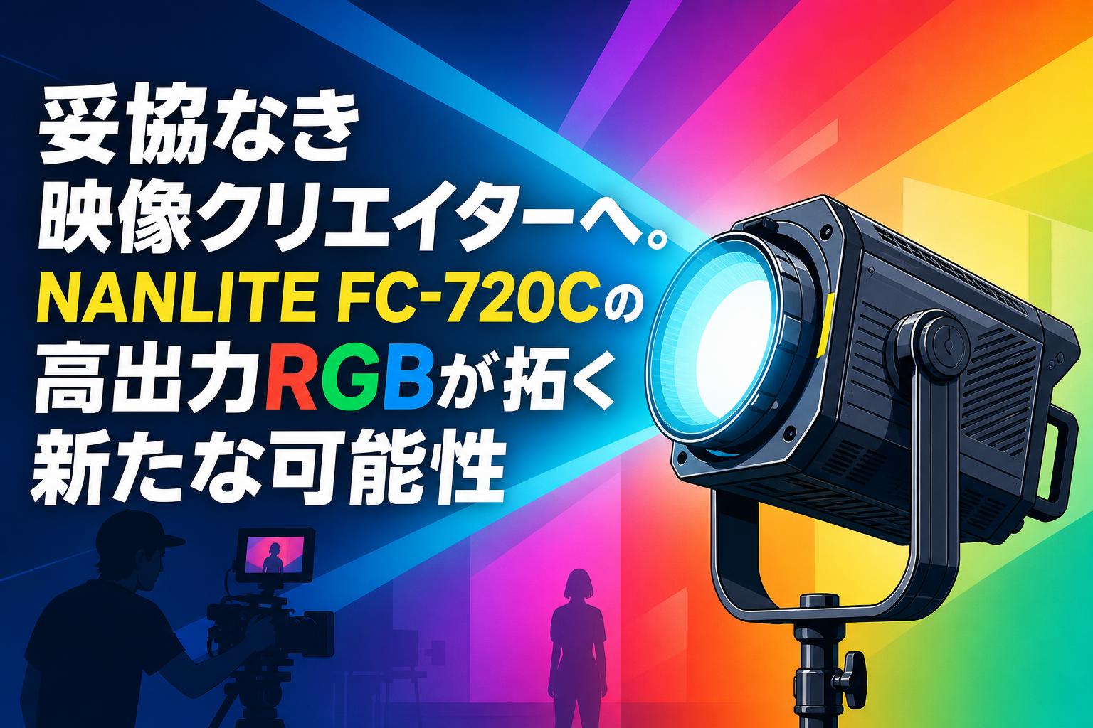 妥協なき映像クリエイターへ。NANLITE FC-720Cの高出力RGBが拓く新たな可能性
