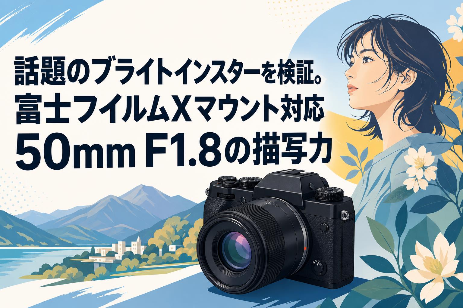 話題のブライトインスターを検証。富士フイルムXマウント対応50mm F1.8の描写力