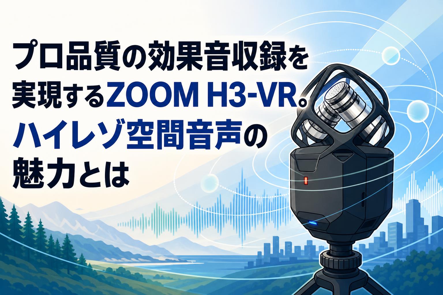 プロ品質の効果音収録を実現するZOOM H3-VR。ハイレゾ空間音声の魅力とは
