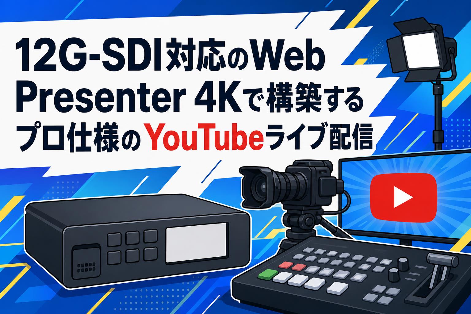 12G-SDI対応のWeb Presenter 4Kで構築するプロ仕様のYouTubeライブ配信