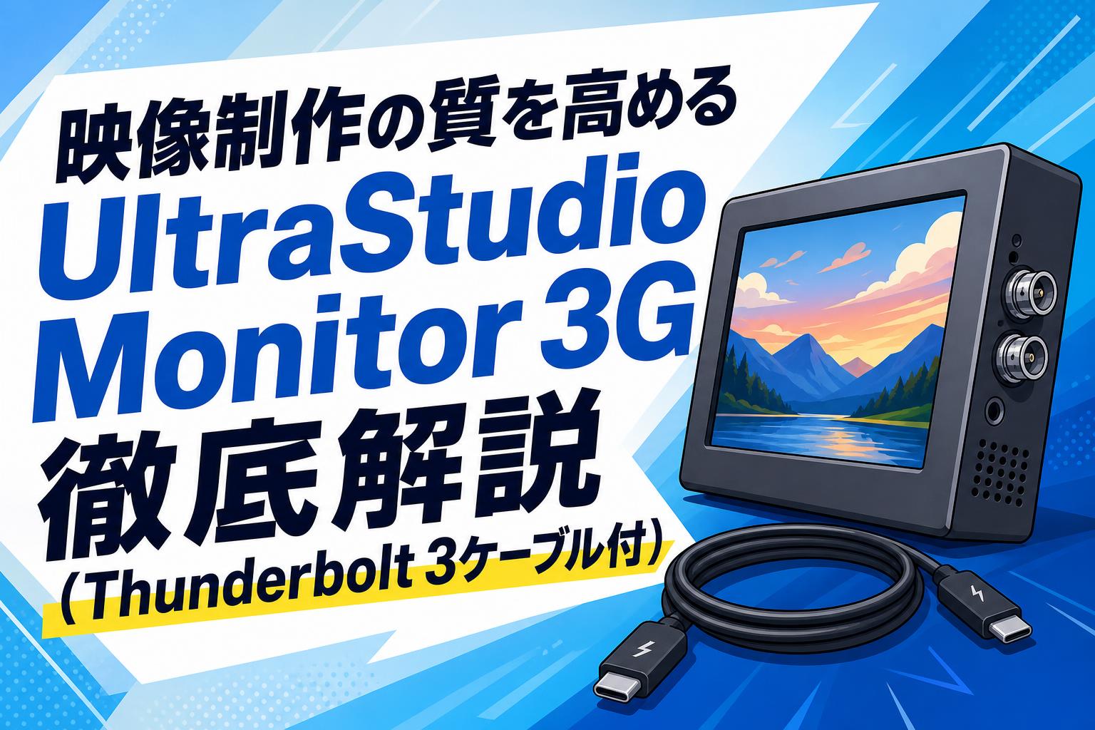 映像制作の質を高めるUltraStudio Monitor 3G徹底解説（Thunderbolt 3ケーブル付）
