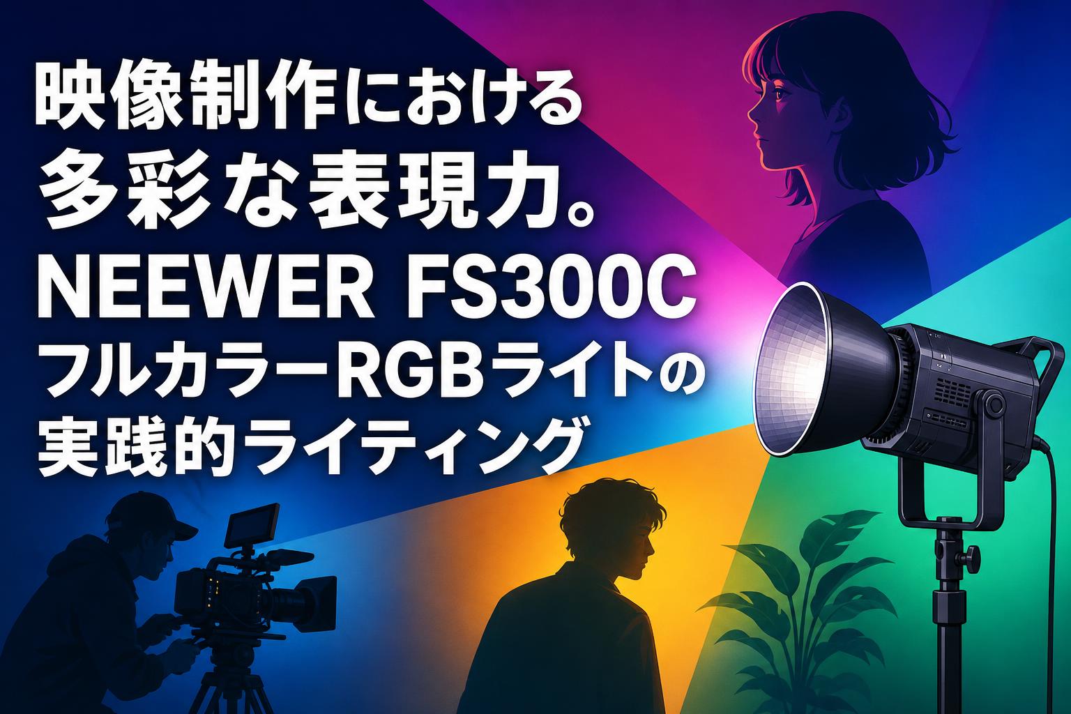 映像制作における多彩な表現力。NEEWER FS300CフルカラーRGBライトの実践的ライティング