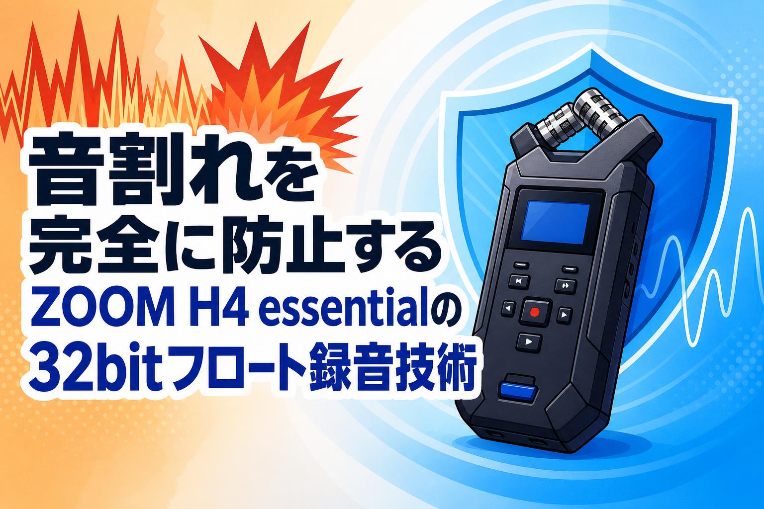 音割れを完全に防止するZOOM H4 essentialの32bitフロート録音技術