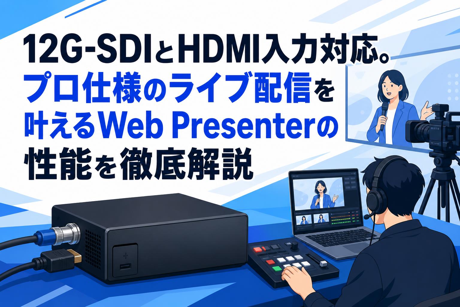 12G-SDIとHDMI入力対応。プロ仕様のライブ配信を叶えるWeb Presenterの性能を徹底解説