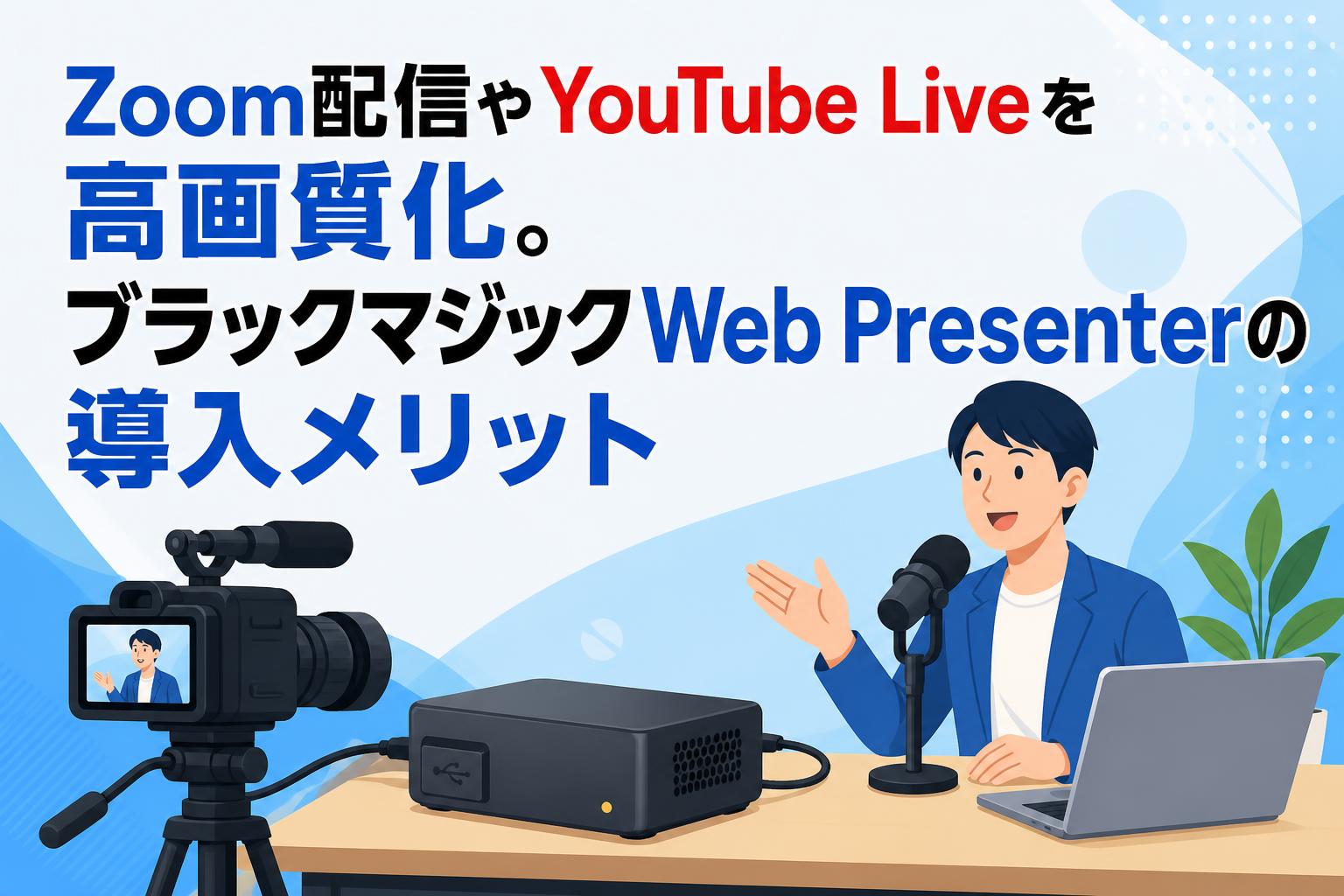 Zoom配信やYouTube Liveを高画質化。ブラックマジックWeb Presenterの導入メリット